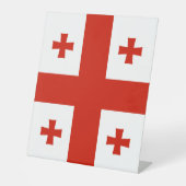 Flagge Georgiens Sockelschild (Vorderseite)
