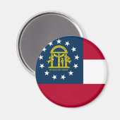 Flagge Georgiens Staat USA Magnet (Vorderseite/Rückseite)