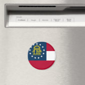 Flagge Georgiens Staat USA Magnet (In Situ (Geschirrspüler))