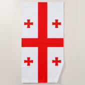 Flagge Georgiens Strandtuch (Vorderseite)