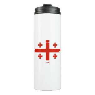 Flagge Georgiens Thermosbecher