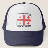 Flagge Georgiens Truckerkappe (Vorderseite)