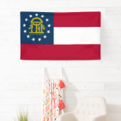 Flagge Georgiens (US-Staat) Banner (Insitu)