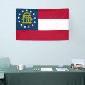 Flagge Georgiens (US-Staat) Banner (Messeveranstaltung)