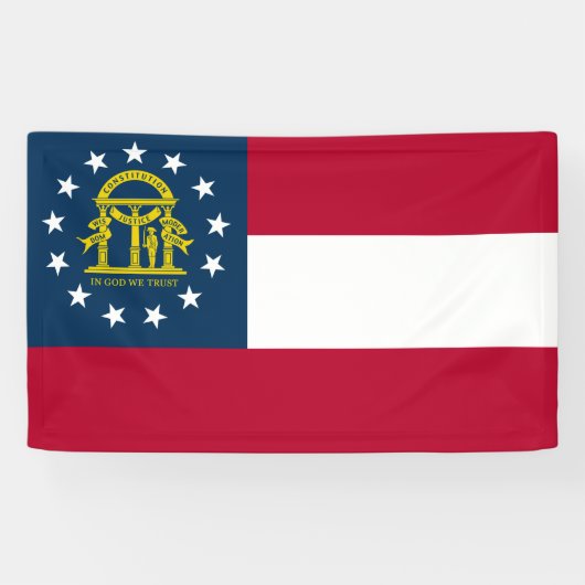 Flagge Georgiens (US-Staat) Banner (Horizontal)