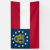 Flagge Georgiens (US-Staat) Banner (Vertikal)