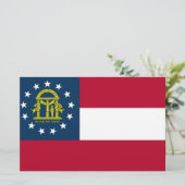 Flagge Georgiens (US-Staat) Briefpapier (Stehend Vorderseite)