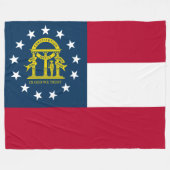 Flagge Georgiens (US-Staat) Fleecedecke (Vorderseite (Horizontal))