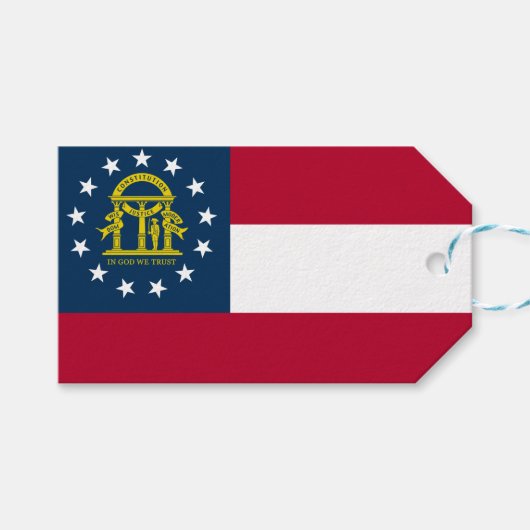 Flagge Georgiens (US-Staat) Geschenkanhänger (Vorderseite (Horizontal))
