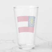 Flagge Georgiens (US-Staat) Glas (Rückseite)