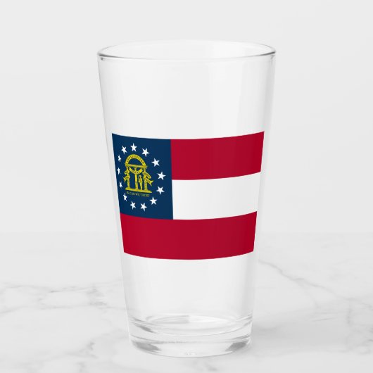 Flagge Georgiens (US-Staat) Glas (Vorderseite)