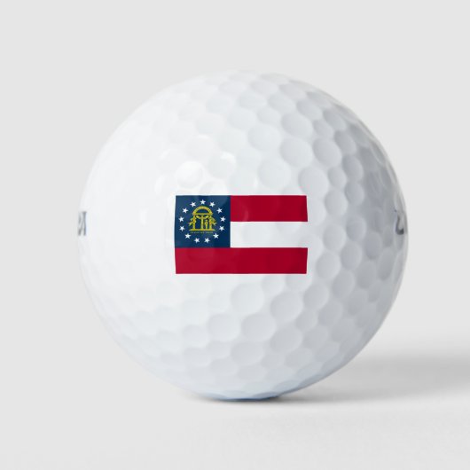 Flagge Georgiens (US-Staat) Golfball (Vorderseite)