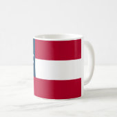 Flagge Georgiens (US-Staat) Kaffeetasse (VorderseiteRechts)