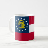 Flagge Georgiens (US-Staat) Kaffeetasse (Vorderseite Links)