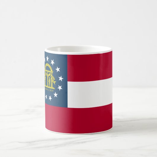 Flagge Georgiens (US-Staat) Kaffeetasse (Mittel)