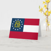 Flagge Georgiens (US-Staat) Karte (Gelbe Blume)