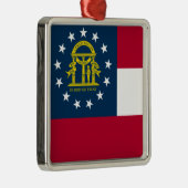 Flagge Georgiens (US-Staat) Keramik Ornament Aus Metall (Rechts)