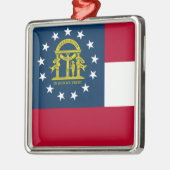 Flagge Georgiens (US-Staat) Keramik Ornament Aus Metall (Links)