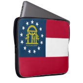 Flagge Georgiens (US-Staat) Laptopschutzhülle (Vorne Rechts)