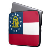Flagge Georgiens (US-Staat) Laptopschutzhülle (Vorderseite Links)