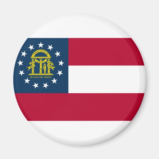 Flagge Georgiens (US-Staat) Magnet (Vorne)