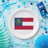 Flagge Georgiens (US-Staat) Pappteller (Party)
