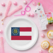 Flagge Georgiens (US-Staat) Pappteller (Party)