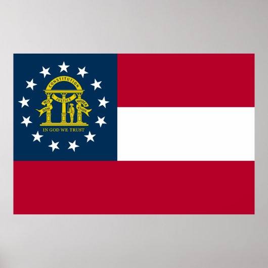 Flagge Georgiens (US-Staat) Poster (Vorne)