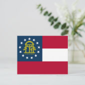 Flagge Georgiens (US-Staat) Postkarte (Stehend Vorderseite)