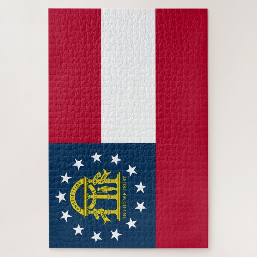Flagge Georgiens (US-Staat) Puzzle (Vertikal)