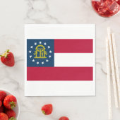 Flagge Georgiens (US-Staat) Serviette (Beispiel)