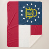 Flagge Georgiens (US-Staat) Sherpadecke (Vorderseite)