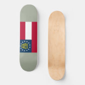 Flagge Georgiens (US-Staat) Skateboard (Vorderseite)