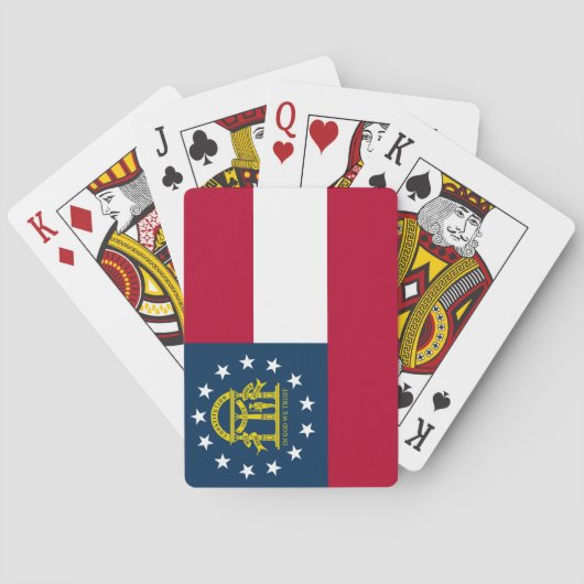 Flagge Georgiens (US-Staat) Spielkarten (Rückseite)
