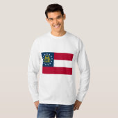 Flagge Georgiens (US-Staat) T-Shirt (Vorne ganz)