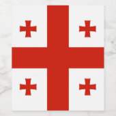 Flagge Georgiens Weinetikett (Einzelnes Label)