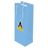Flagge Geschenktüte Für Weinflaschen (Vorderseite Schrägansicht)