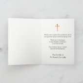 Flagge gesegnetes Jungfrau-Mary-Beileid dankt Dankeskarte (Innenseite)