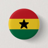 Flagge Ghanas Button (Vorderseite)