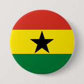 Flagge Ghanas Button (Vorderseite)
