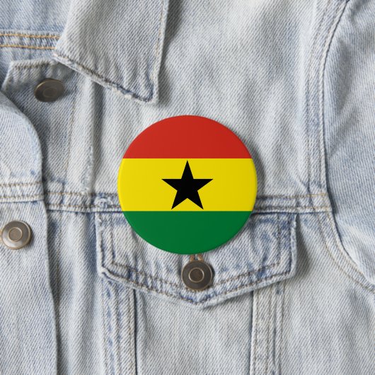Flagge Ghanas Button (Beispiel)