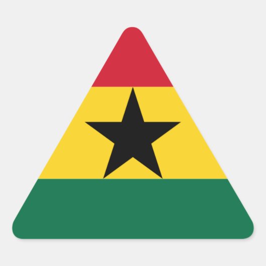 Flagge Ghanas Dreieckiger Aufkleber (Vorderseite)