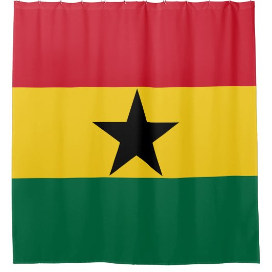 Flagge Ghanas Duschvorhang (Vorderseite)