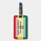Flagge Ghanas Easy ID Personal Gepäckanhänger (Rückseite vertikal)