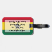 Flagge Ghanas Easy ID Personal Gepäckanhänger (Rückseite horizontal)