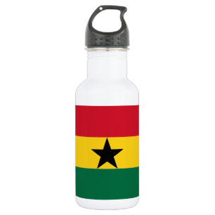 Flagge Ghanas Edelstahlflasche