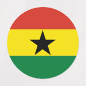 Flagge Ghanas Etiketten (Design 2)