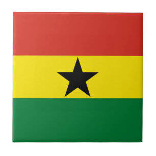 Flagge Ghanas Fliese