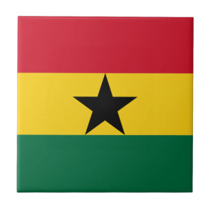 Flagge Ghanas Fliese