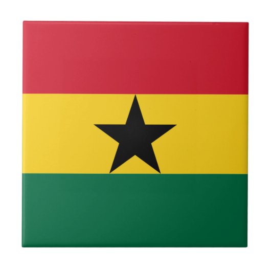 Flagge Ghanas Fliese (Vorderseite)